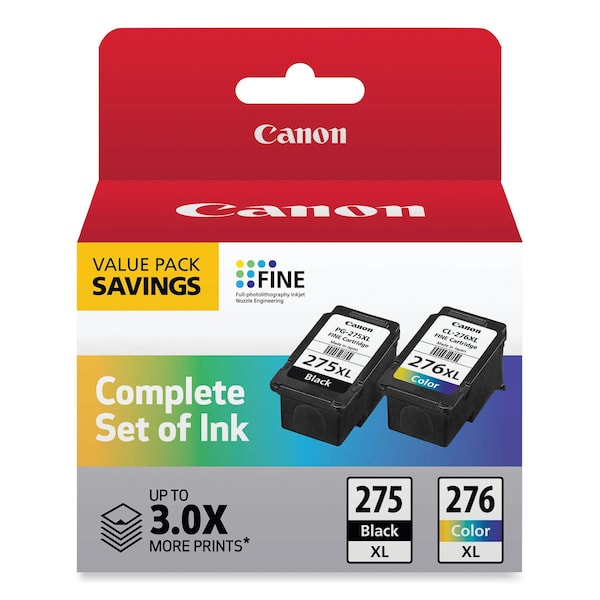 Canon High-Yield Multipack Ink (PG-275XL/CL-276XL), Black/Tri-Color 4981C008 - main